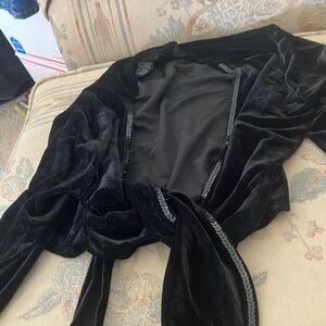 FINAL MARKDOWN Ninety sequin trim tie front bolero large